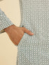 Manyavar Ash Grey Ombre Kurta Set with Chikankari Work