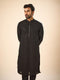 Manyavar Black Elegance Kurta Pajama