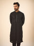 Manyavar Black Elegance Kurta Pajama