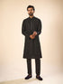 Manyavar Black Elegance Kurta Pajama