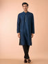 Manyavar Teal Blue Elegance Kurta Pajama