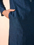 Manyavar Teal Blue Elegance Kurta Pajama