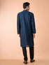 Manyavar Teal Blue Elegance Kurta Pajama