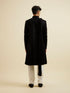 Manyavar Midnight Black Jaal Patterned Sequinned Sherwani Set
