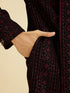 Manyavar Velvety Wine Elegance Sherwani