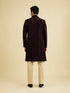 Manyavar Velvety Wine Elegance Sherwani