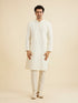 Manyavar Cream Beige Bel Buti Embroidered Jacket Set