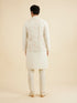 Manyavar Cream Beige Bel Buti Embroidered Jacket Set