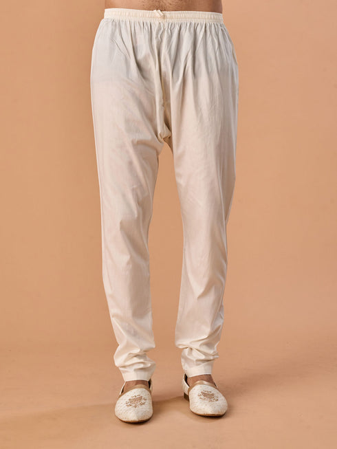 Manyavar Sunset Cream Kurta Jacket Set