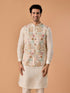 Manyavar Sunset Cream Kurta Jacket Set