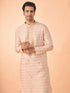 Manyavar Festive Peach Viscose Kurta Pajama