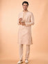 Manyavar Festive Peach Viscose Kurta Pajama
