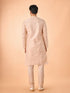 Manyavar Festive Peach Viscose Kurta Pajama