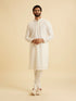 Manyavar Cream Georgette Chikankari Kurta Pajama