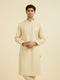Manyavar Regal Beige Ensemble Kurta Pajama