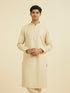 Manyavar Regal Beige Ensemble Kurta Pajama