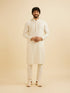Manyavar Cream White Chikankari Work Kurta Set