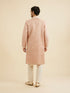 Manyavar Dusty Pink Jaal Patterned Kurta Set with Floral Butas