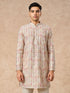 Manyavar Peach Blended Viscose Kurta Pant