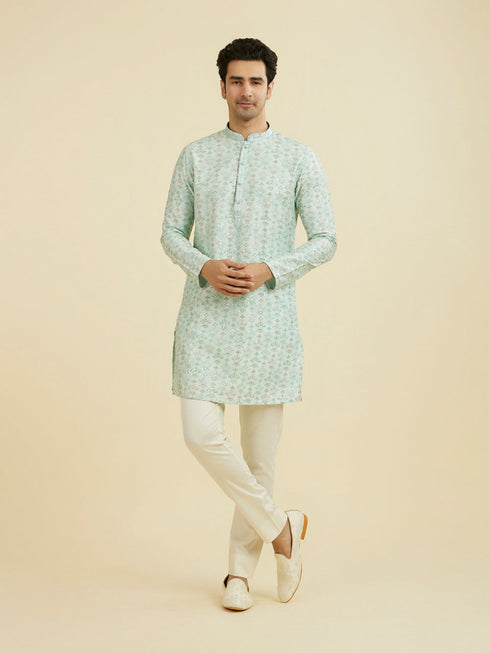 Manyavar Aqua Elegance Kurta Pajama