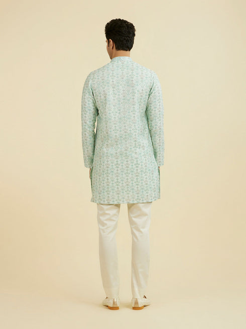 Manyavar Aqua Elegance Kurta Pajama