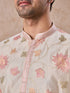 Manyavar Cream Elegance Chanderi Kurta Churidar