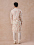 Manyavar Cream Elegance Chanderi Kurta Churidar