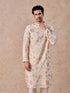 Manyavar Cream Elegance Chanderi Kurta Churidar