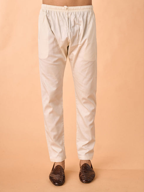 Manyavar Saffron Splendor Kurta Pajama
