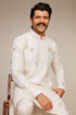 Manyavar Creamy Elegance Kurta Pajama