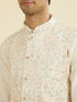 Manyavar Cream Pink Nehru Jacket