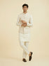 Manyavar Cream Pink Nehru Jacket