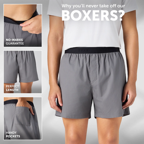 XYXX Solid Inner Boxers - Graphite Grey