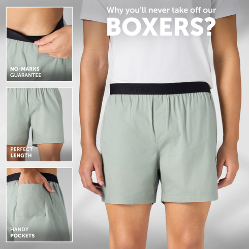 XYXX Solid Inner Boxers - Sage Green