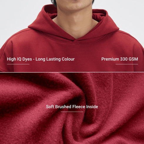 XYXX Crew Oversized Hoodie - Varsity Red