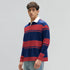 XYXX Rugby Polo T-shirt - Varsity Red & Blue Nights