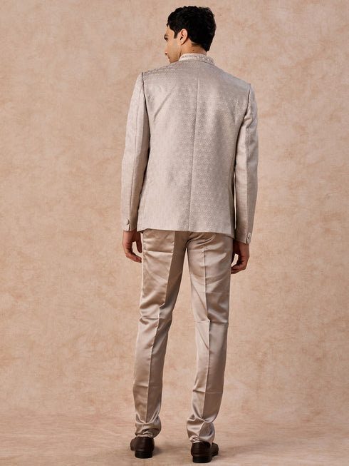 Manyavar Natural Elegance Beige Jodhpuri Suit
