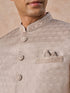 Manyavar Natural Elegance Beige Jodhpuri Suit