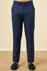 Manyavar Navy Blue Floral Patterned Suit