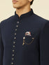 Manyavar Dark Sapphire Blue Classic Jodhpuri Suit