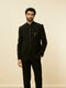 Manyavar Rich Black Classic Jodhpuri Suit