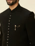 Manyavar Rich Black Classic Jodhpuri Suit