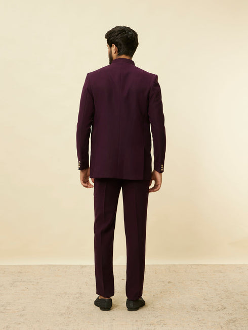 Manyavar Royal Purple Classic Jodhpuri Suit