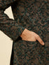 Manyavar Dark green bel Buti Patterned Suit Set