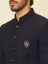 Manyavar Classic Dark Blue Jodhpuri Suit