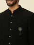 Manyavar Charcoal Black Classic Jodhpuri Suit