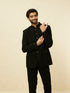 Manyavar Charcoal Black Classic Jodhpuri Suit