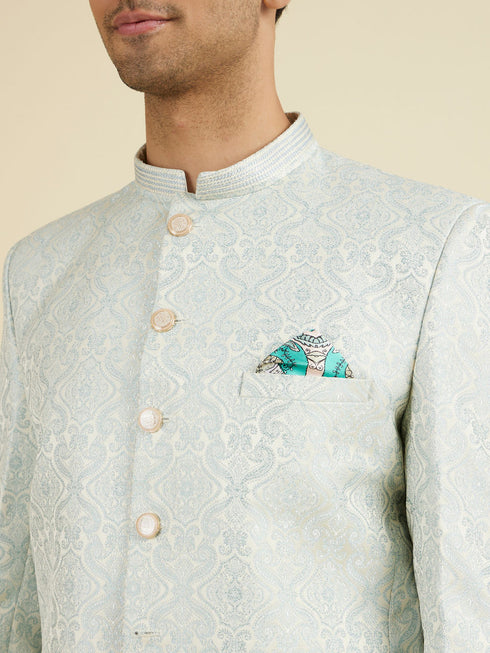 Manyavar Aqua Green Exquisite Suit Set