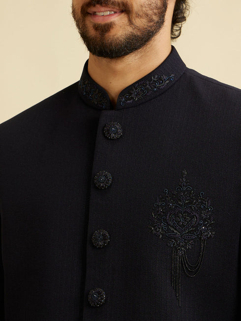 Manyavar Elegant Blue Suit Set