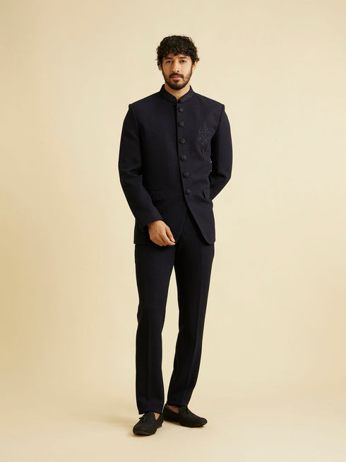 Manyavar Elegant Blue Suit Set